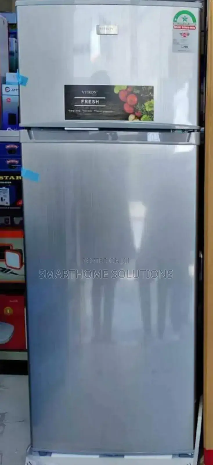 Vitron 208litres Double Door Refrigerator Silver VRF-208l-Dd