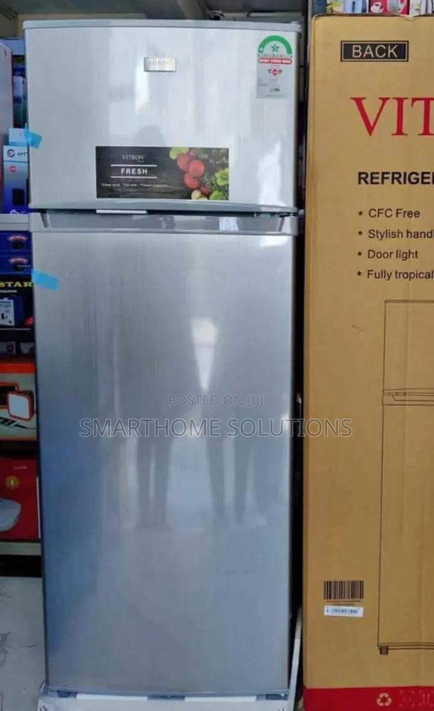 Vitron 208litres Two Door Refrigerator Silver VRF-208l-Dd