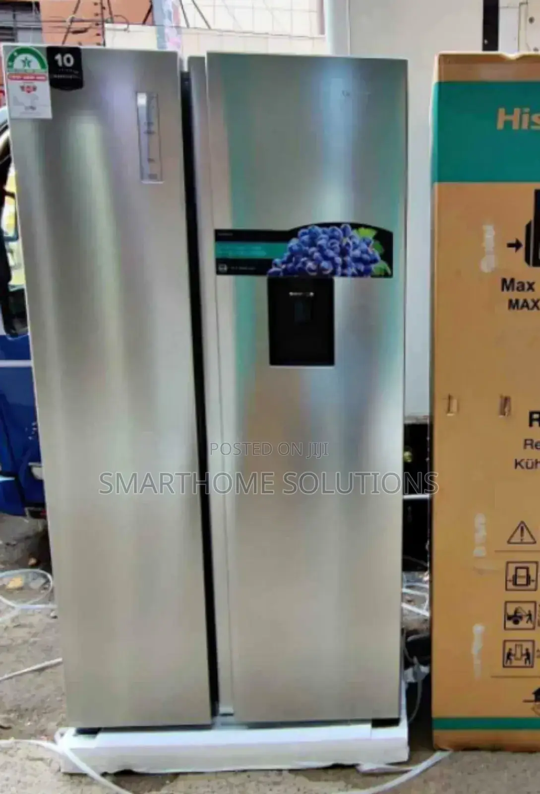 Hisense 454litres Side by Side Double Door Fridge Hs-454ldd