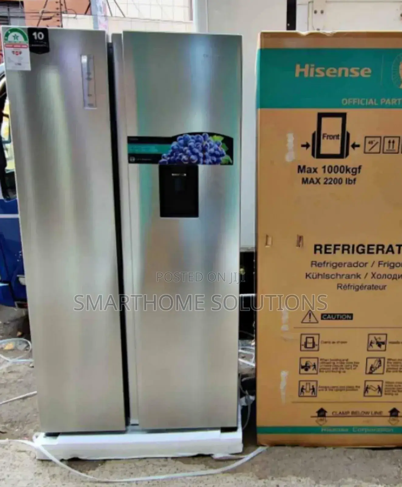 Hisense 454l Side by Side 2 Door Fridge Hs-454ldd