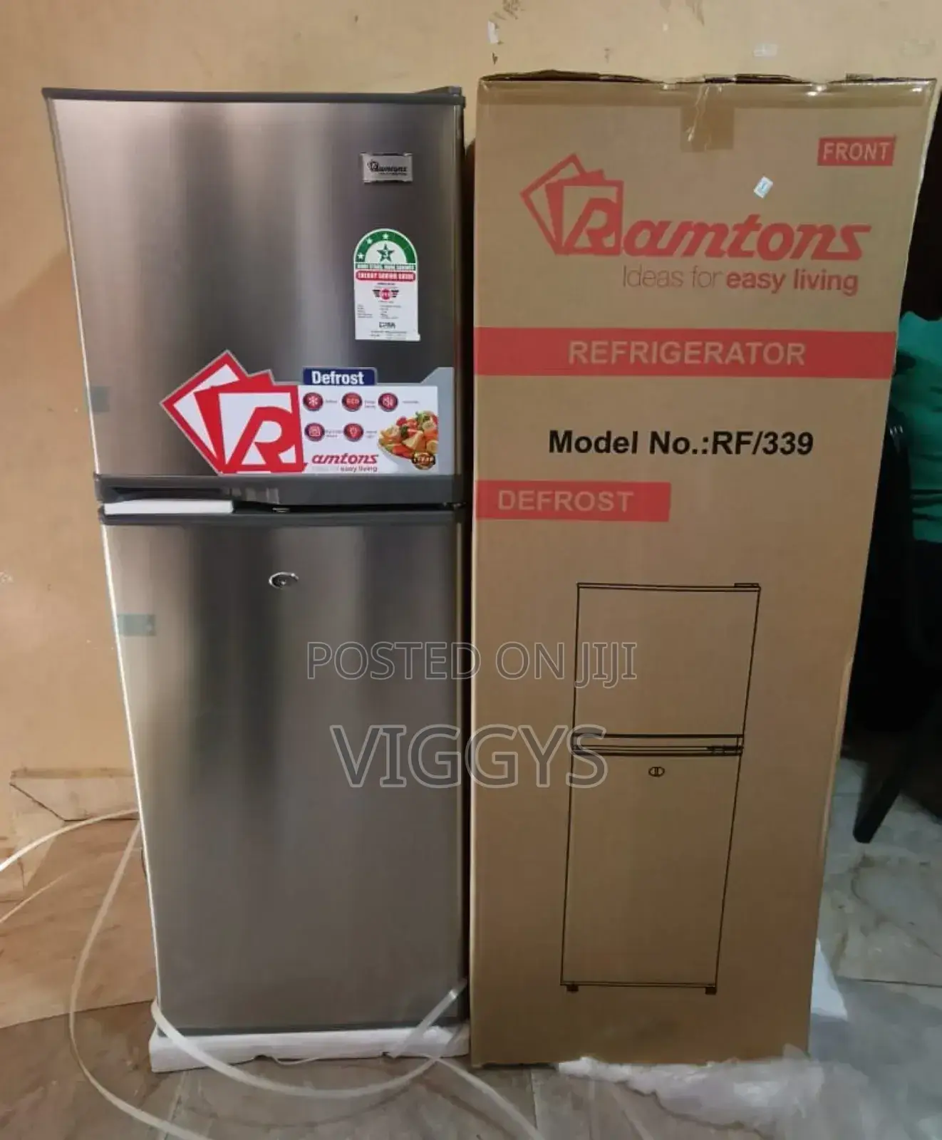 Ramtons 138 Litres Double Door Refrigerator #.
