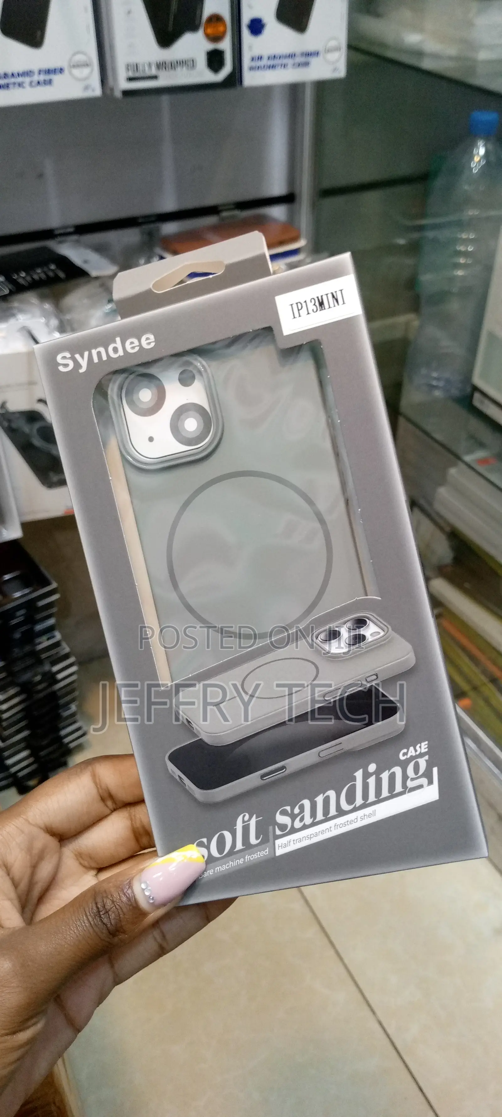 iPhone 13 Mini Syndee Soft Sanding Military Drop Case -Gray