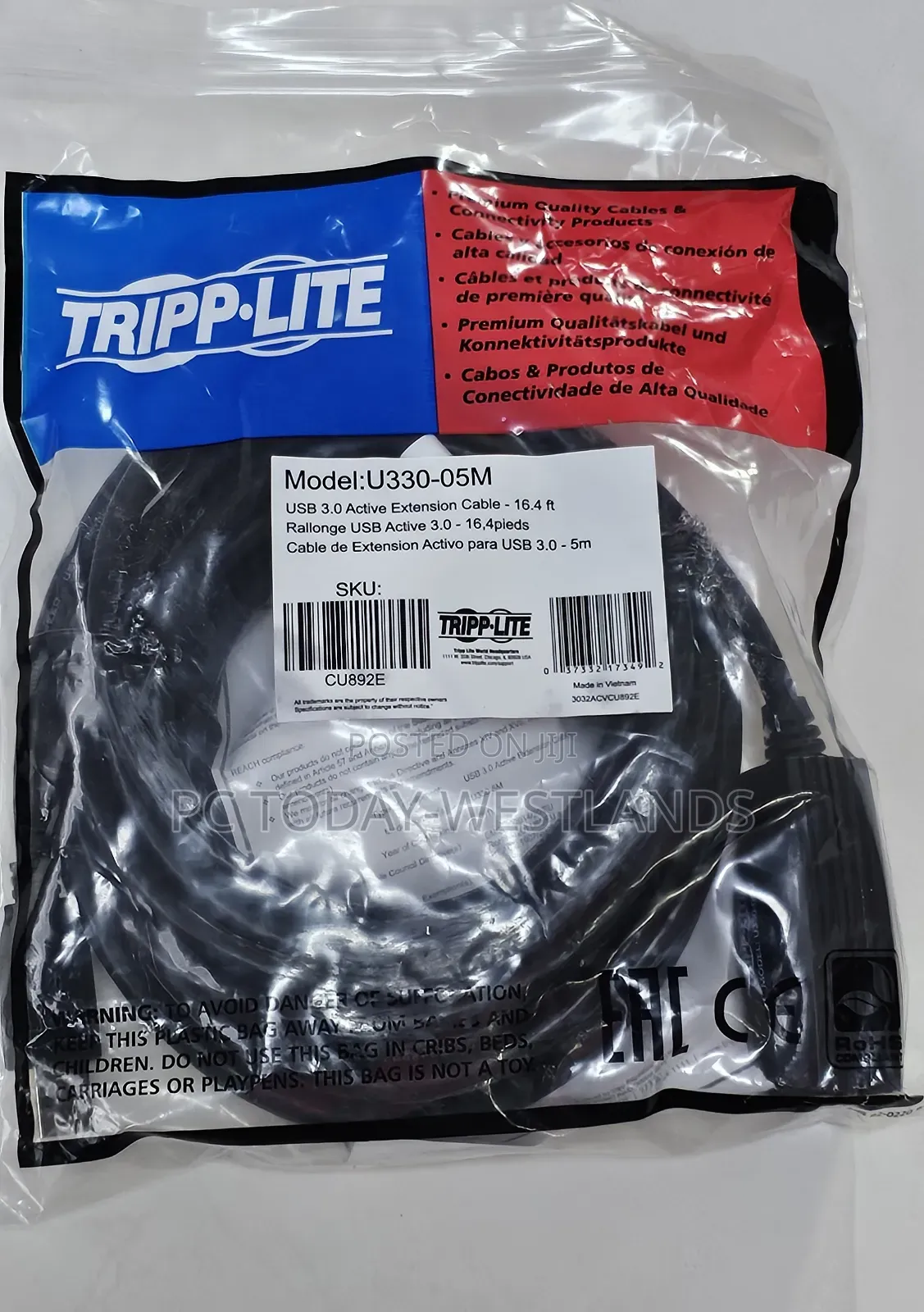 Tripp Lite 5m Usb 3.0 Superspeed Active Extension Rep Cable
