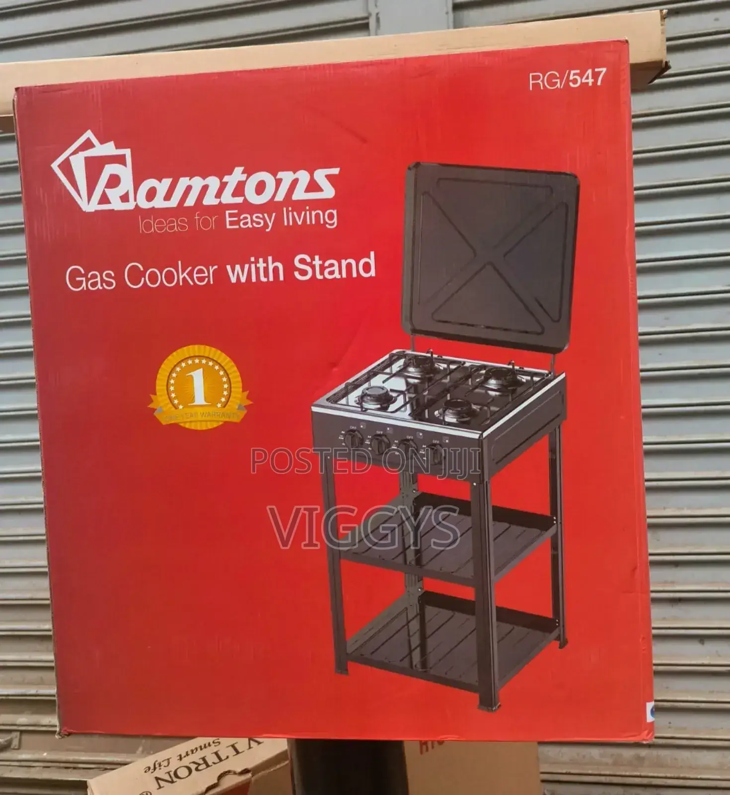 Ramtons 4 Burner Standing Cooker With Shelves