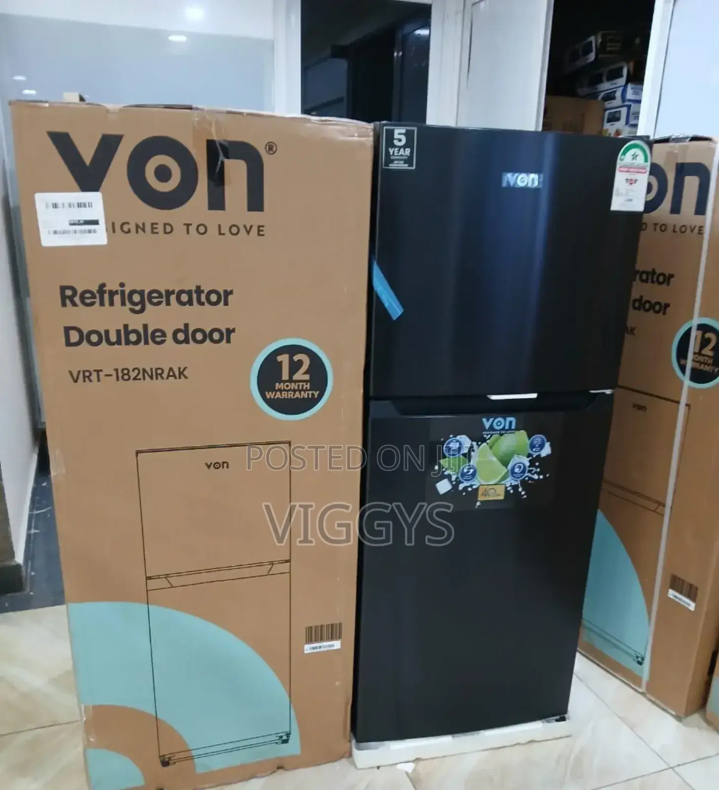 182 Litres No Frost Von Fridge TMF VRT - 182nrak