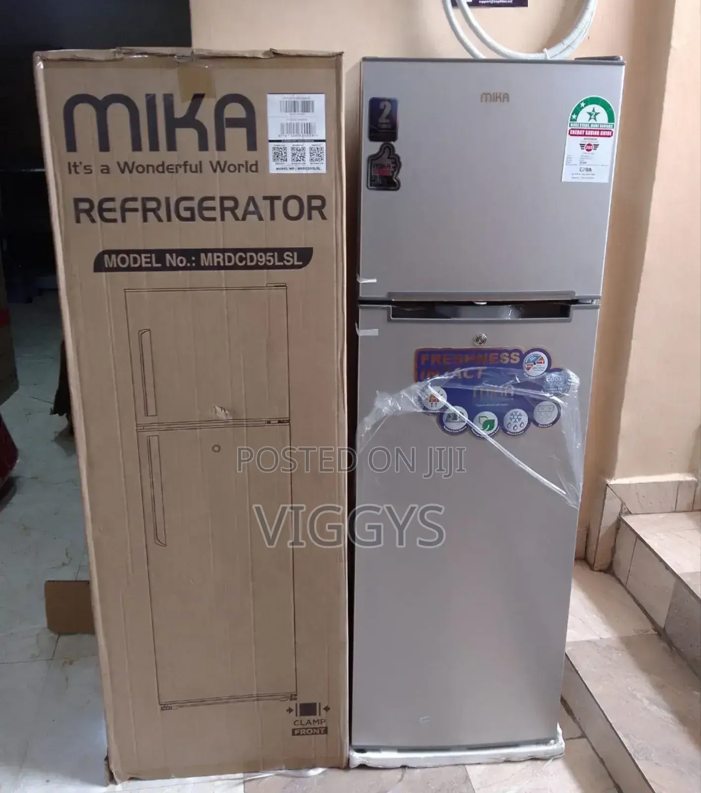 Mika 168 Litres Double Door Refrigerator Fridge