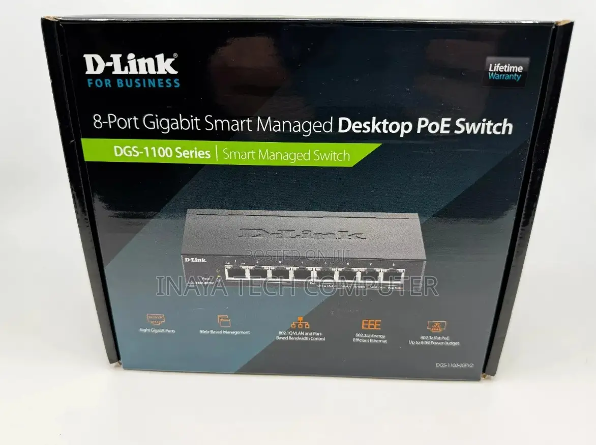 D-Link DGS-1100-08p Smart Managed Poe Switch
