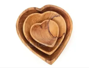 Wooden Heart Dinner Set