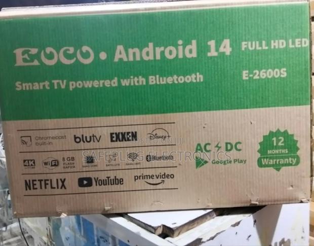 1 + 8gb - Eoco E-2600 Smart Bluetooth Ac/Dc Android Tv - thumbnail 3