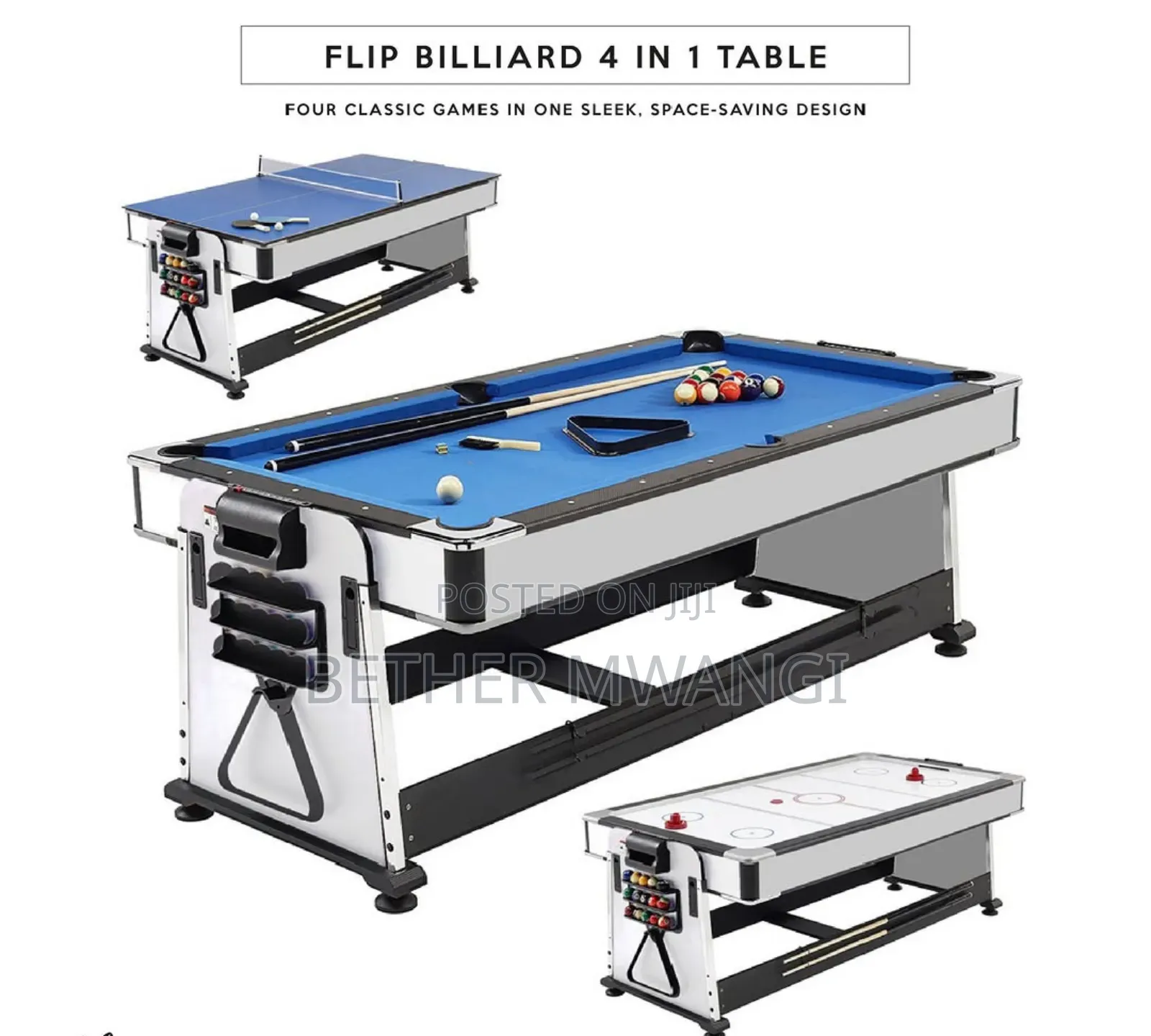 Flip Billiard 4 in 1 Multi-Functional Table in Kenya