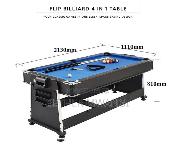Flip Billiard 4 in 1 Multi-Functional Table in Kenya - thumbnail 5
