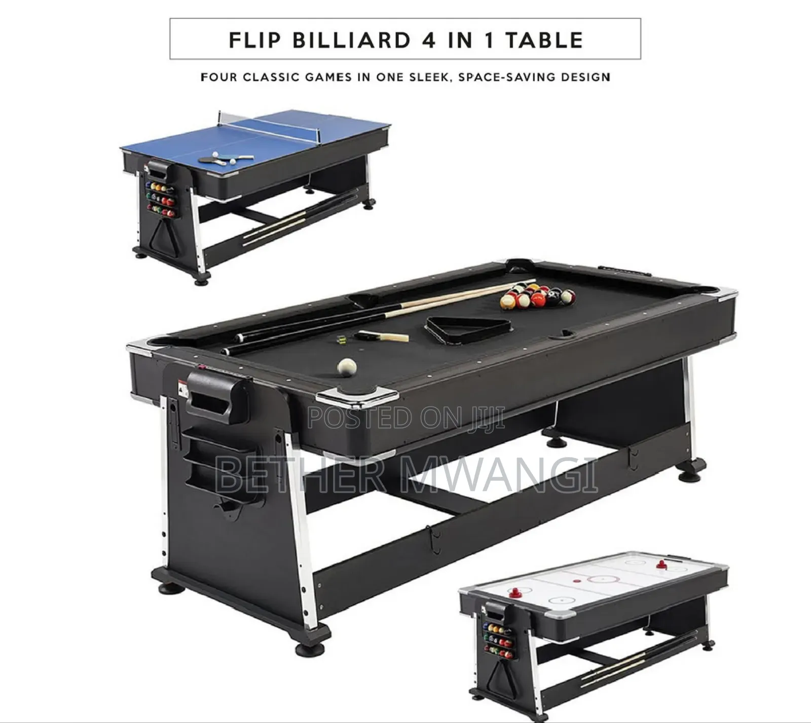 Flip Billiard 4 in 1 Multi-Functional Table in Kenya