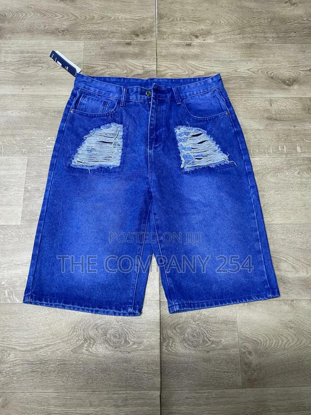 Men Designer Quality Denim Jeans Baggy Shorts