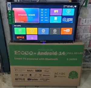 Ecco 26inch Smart Android, Youtube,Youtube, Frameless Tv