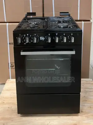 New Arrival Black BJS 60x60 3-Gas+1 Hot Plate With Turbo-Fan