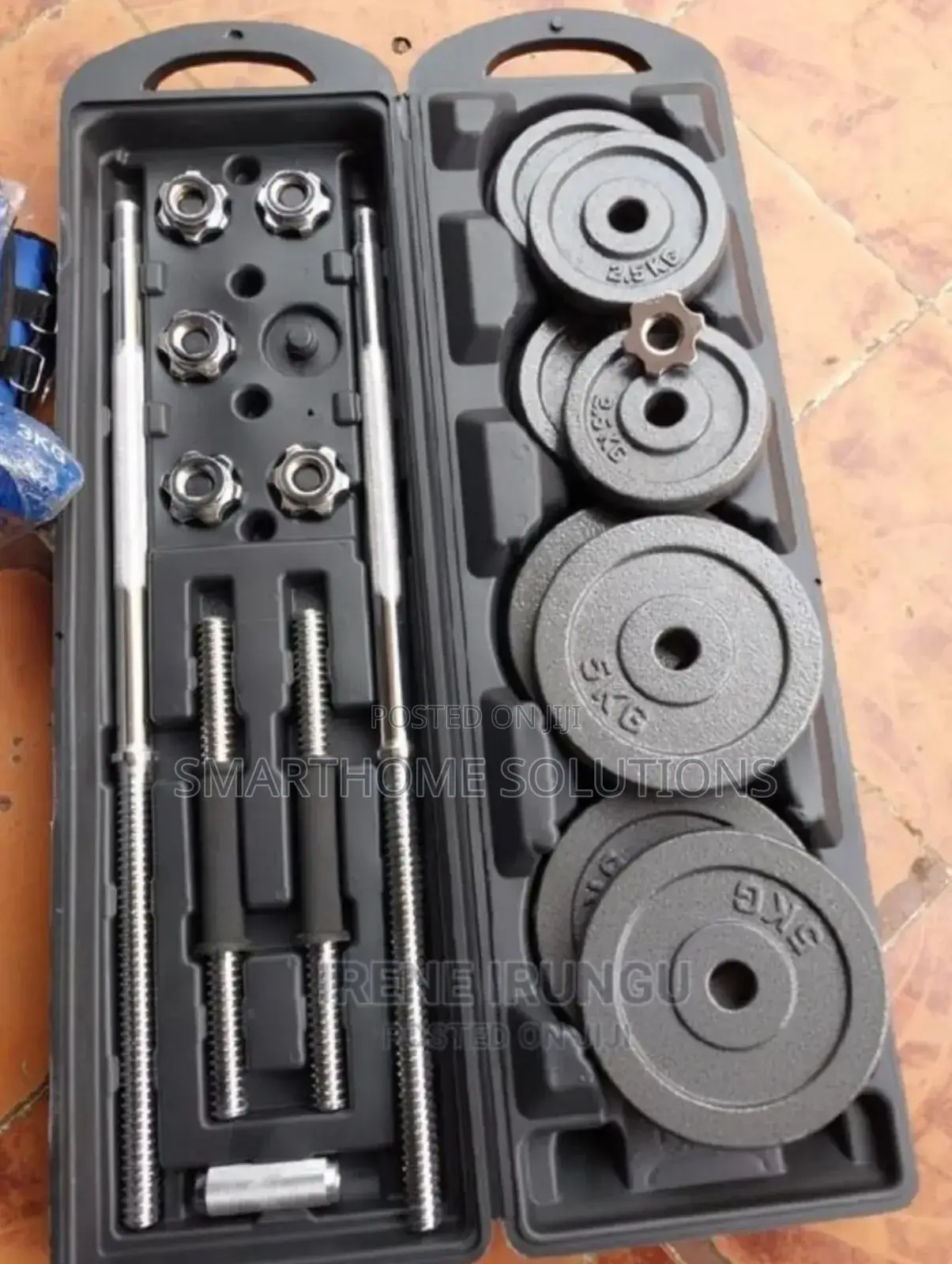 Chrome 50kgs Adjustable Dumbells