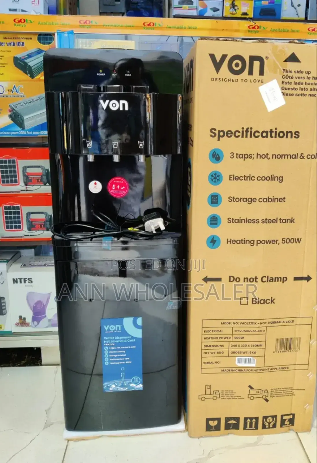 *Von Dispenser 3taps Hot, Normal and Cold v/6