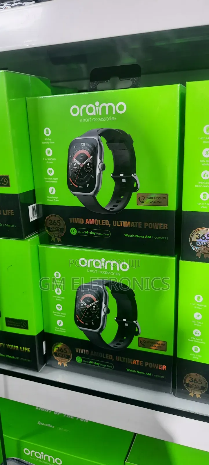 Oraimo Nova Am 2.01" Amoled Screen Curved Cover Smart Watch