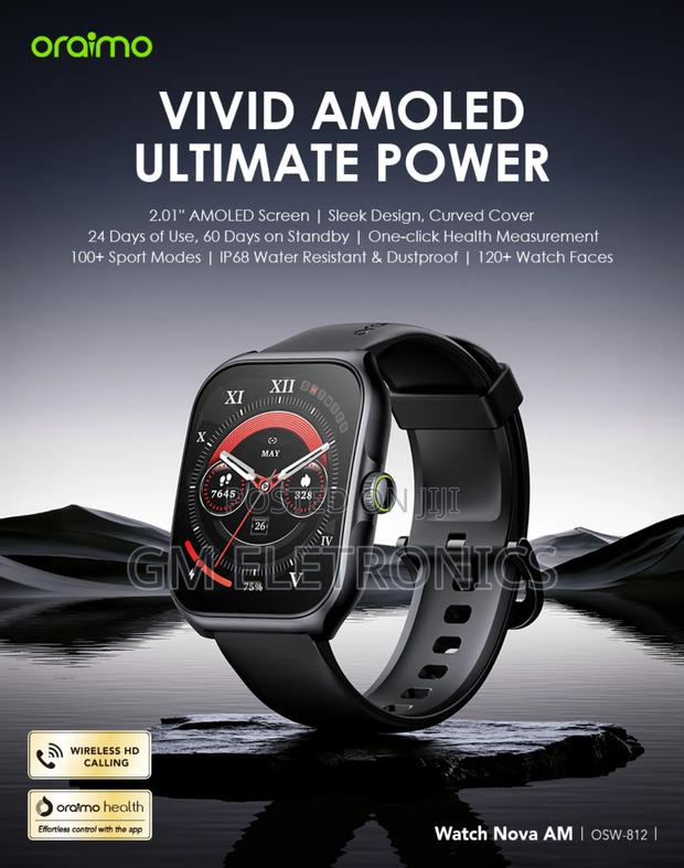 Oraimo Nova Am 2.01" Amoled Screen Curved Cover Smart Watch - thumbnail 3