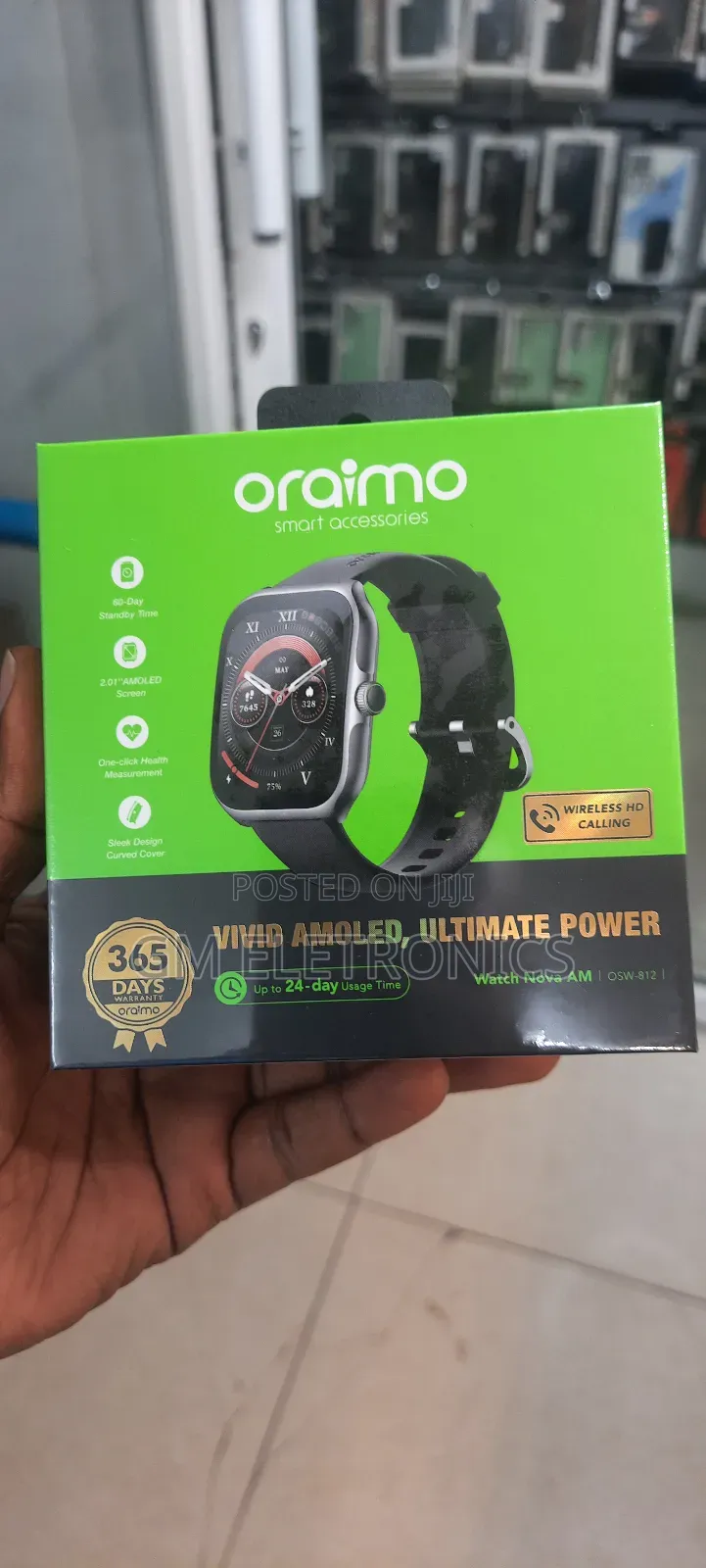Oraimo Nova Am 2.01" Amoled Screen Curved Cover Smart Watch