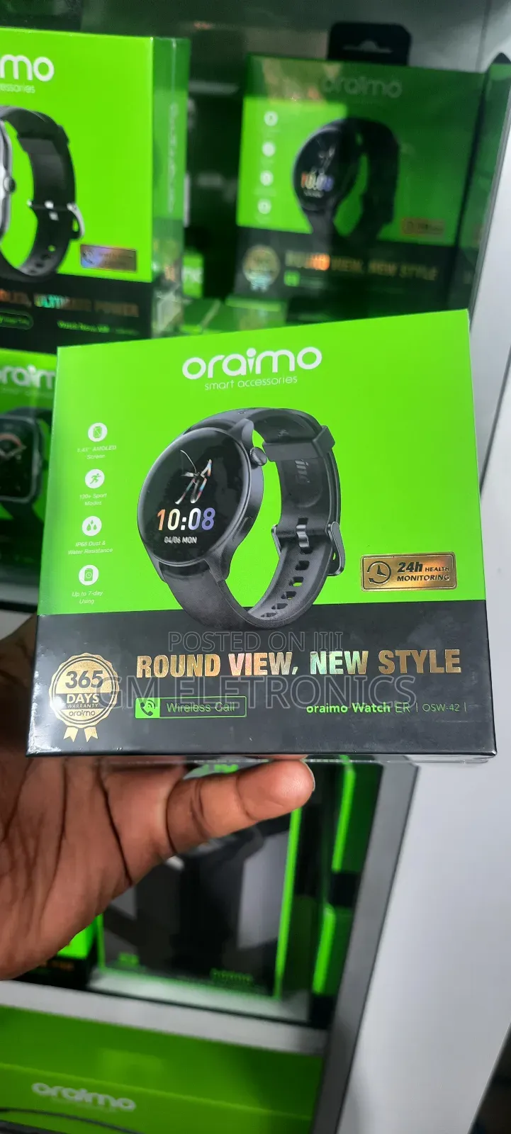 Oraimo Watch Er 1.43'' Amoled Ip68 Smart Watch.