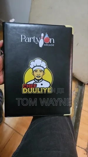 Branded A4 Size Menu Cover With 12 Nylon Pouches