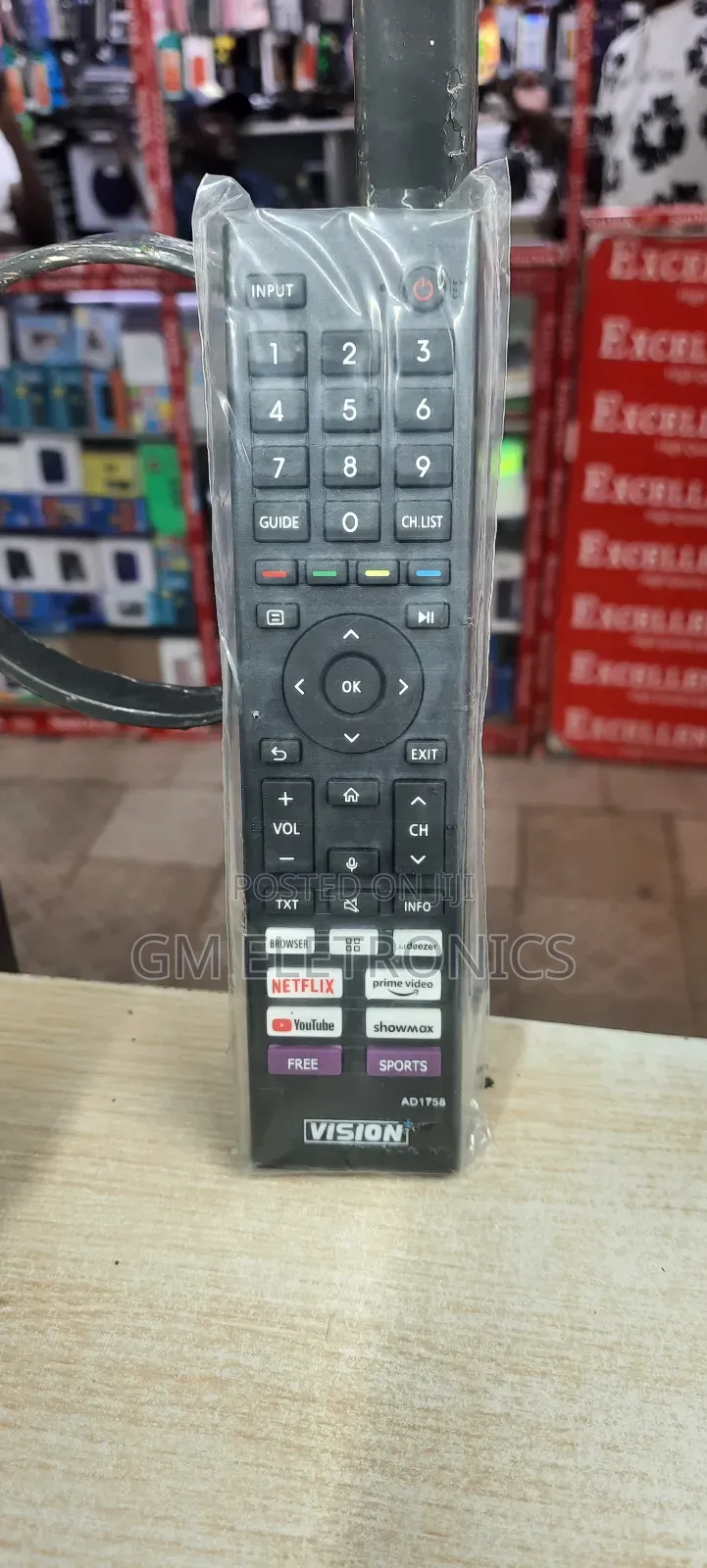 Replacement Remote for Vidaa Hisense, Vision + GLD Tvs.