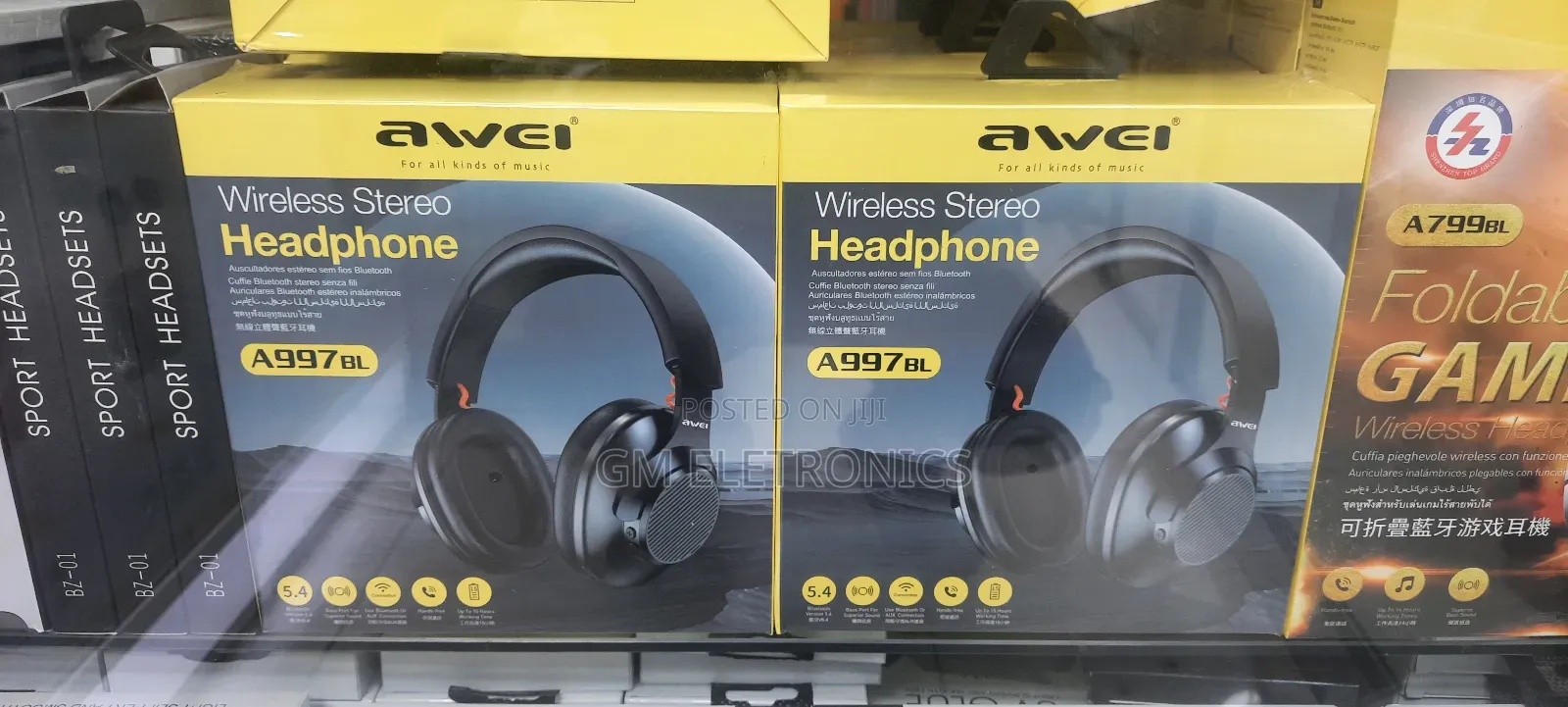 Awei A997bl Bluetooth Foldable Gaming Headphones With Mic