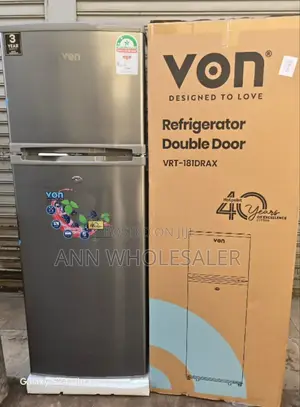 Von 130l Von VRT-181drax Double Door Fridge 181l Refrigerato