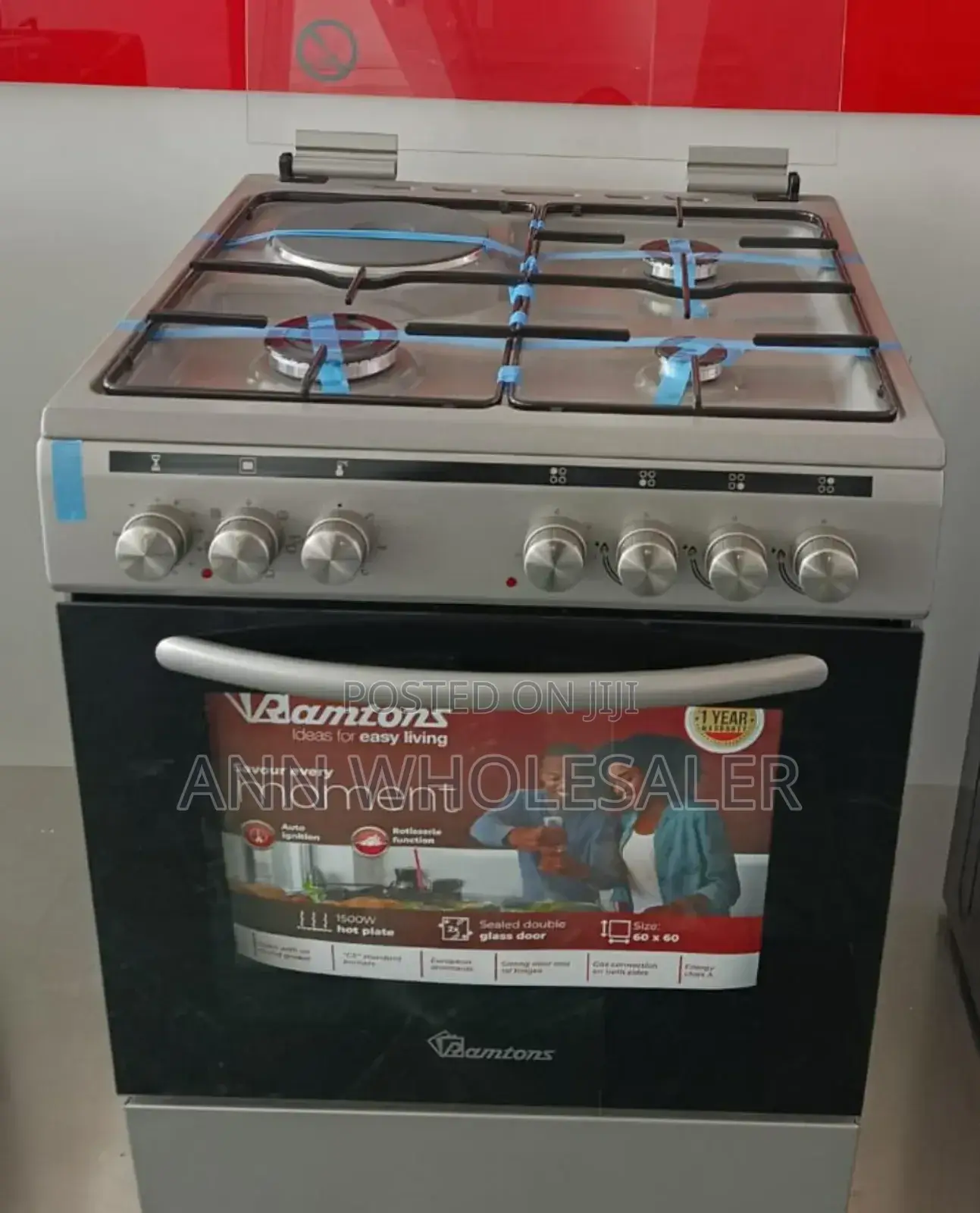 With Warranty 60 by 60 Standing Cooker Ramtoms