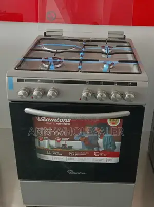 Silver 60 by 60 Ramtons 3+1 Gas Cooker R/5