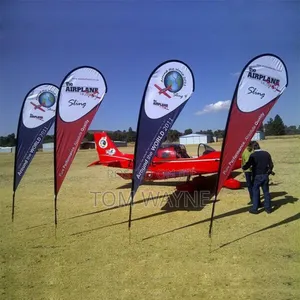 Teardrop Flag Banners Branded With Your Logo, Company Name