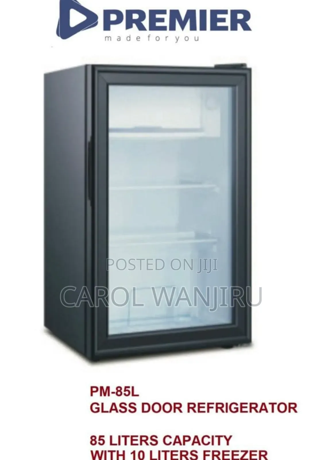 85l Glass Door Refrigerator Premier/ Glass Door Refrigerator
