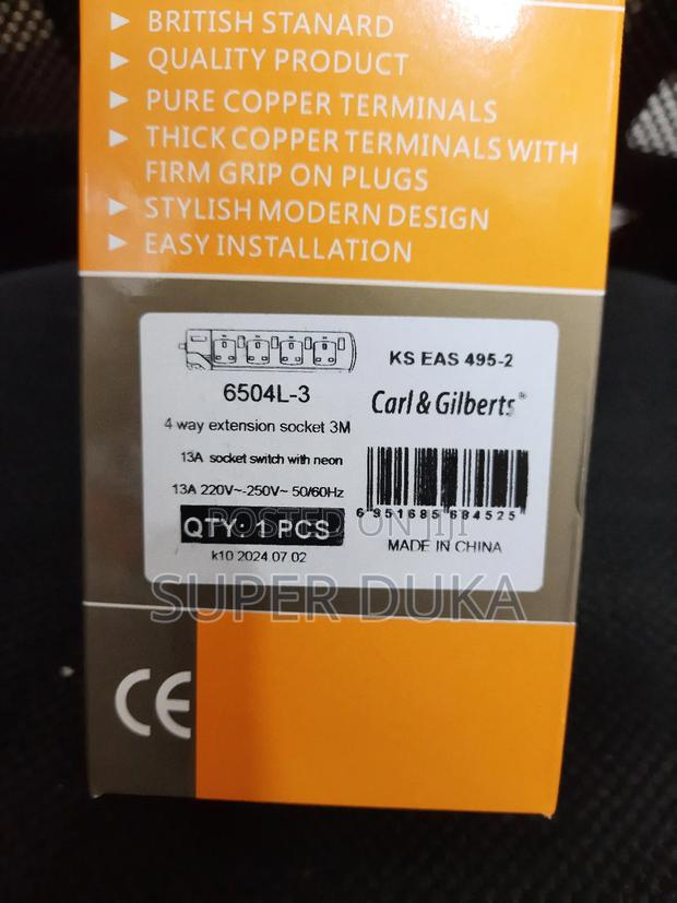 Carl Gilberts 4 Way Extension Socket.Pure Copper. - thumbnail 2