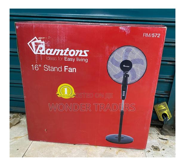 Ramtons Rm/572 - Black Econo Standing Fan - 3 Speed - Black