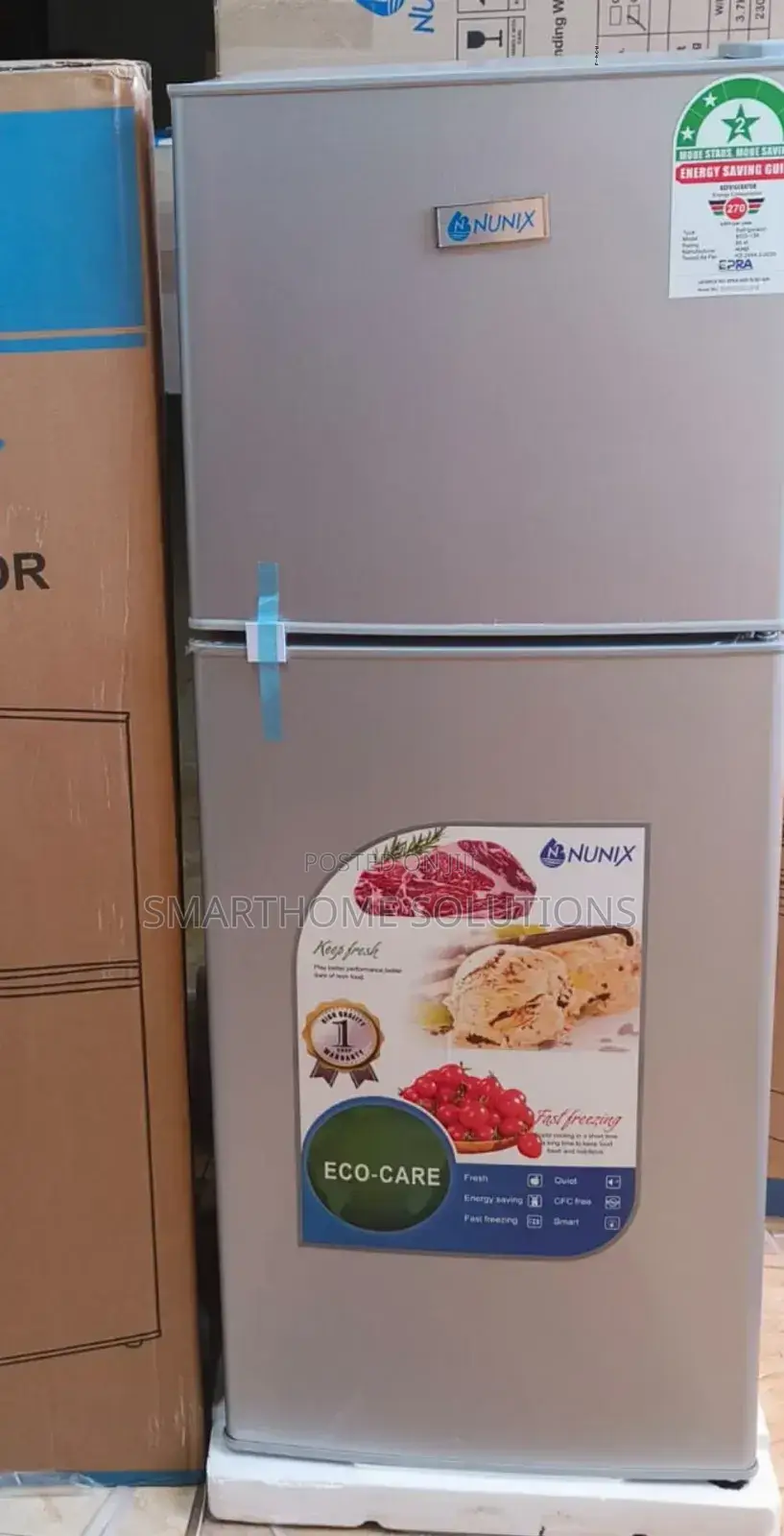 Nunix 138l Large Capacity Double Door Refrigerator Nu-138l