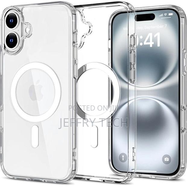 Transparent Magnetic Cover for Apple iPhone 16 Plus 6.7 Inc - main view
