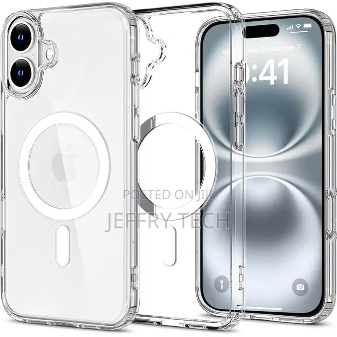 Transparent Magnetic Cover for Apple iPhone 16 Plus 6.7 Inc