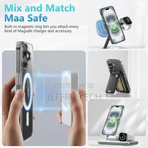 Transparent Magnetic Cover for Apple iPhone 16 Plus 6.7 Inc