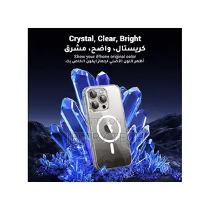 iPhone 15 Pro Magsafe Case Clear, N52 Stronger Magnets, Shoc