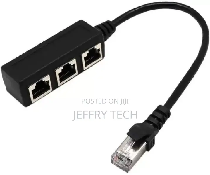 Wiredcom 1 to 3 Ways Rj-45 Interface Splitter Connector Lan