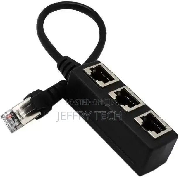 Wiredcom 1 to 3 Ways Rj-45 Interface Splitter Connector Lan