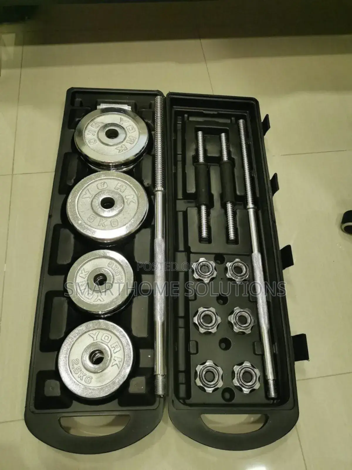 Chrome Adjustable 50kgs Dumbells