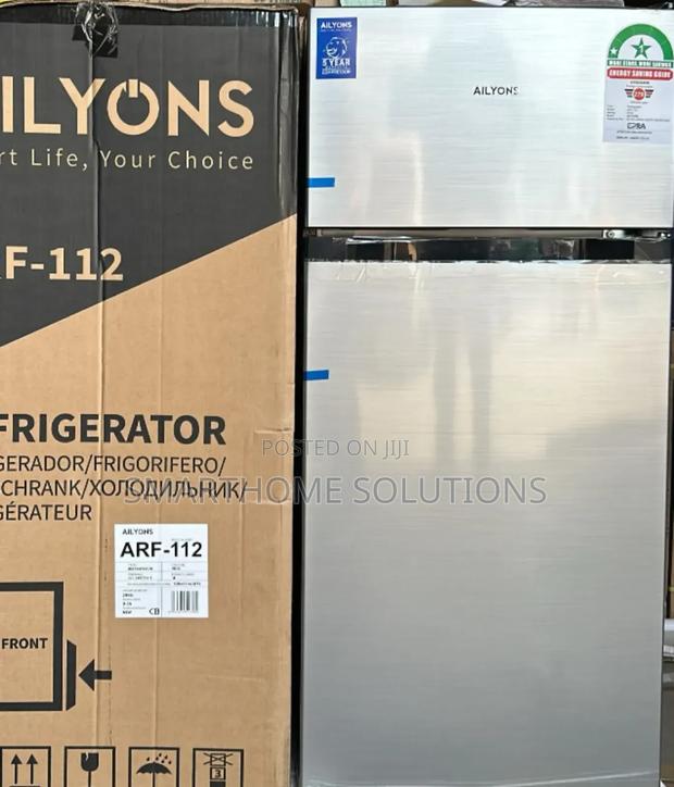 115 Litres Double Door Ailyons Refrigerator Silver Afr-115l