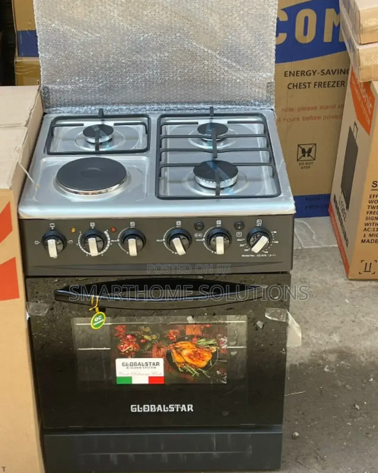 60*60 Globalstar 3+1 Standing Gas Cooker, Electric Oven Gc3