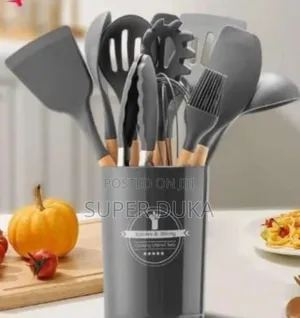 Grey Silicon Dinner Set.12 PCS Executive Spoons