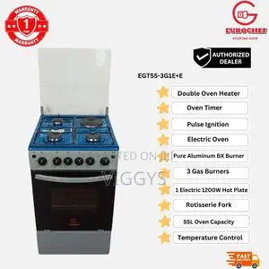 Eurochef Free Standing 3 Gas +1 Cooker With Electric Oven
