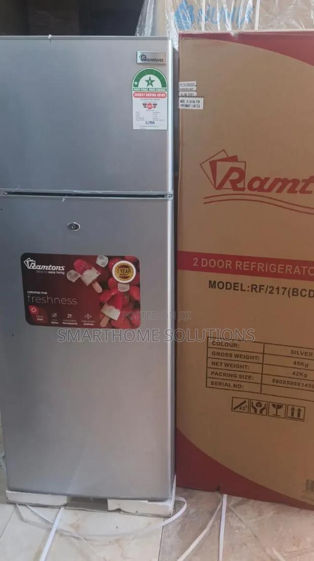 Ramtons 2 Door Direct Cool Fridge 213 Liter Silver Rf/213l-F