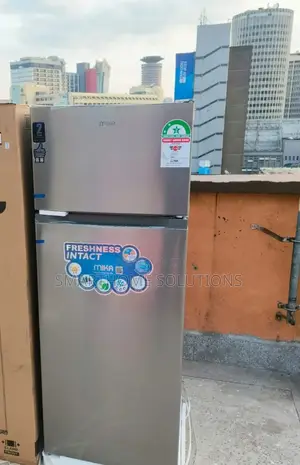 Mika 211litres Double Door Refrigerator Silver MFR/Dd-211l