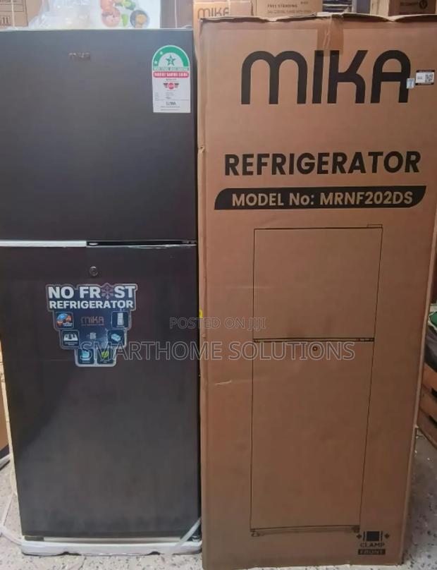 Mika 202litres No Frost Two Door Refrigerator Greym/202l-DDR